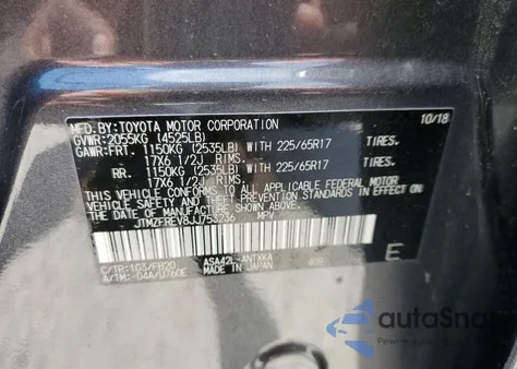 2018 Toyota Rav4 Le из США, поврежденный, VIN JTMZFREV8JJ753236